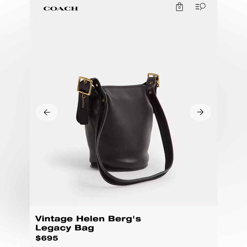 Coach 1993 Helen Berg's Legacy Bucket Bag - Black Glove-tanned leather & brass - Picture 15 of 16